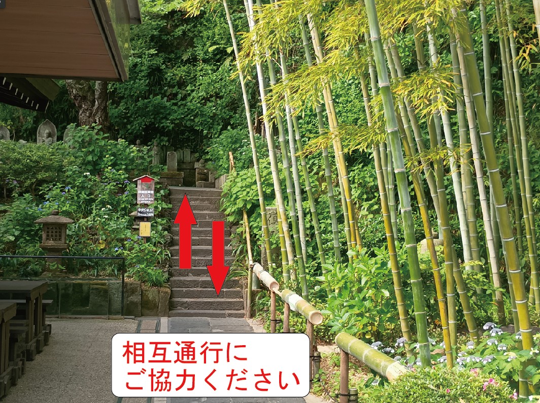 現在、あじさい路は片側相互通行です